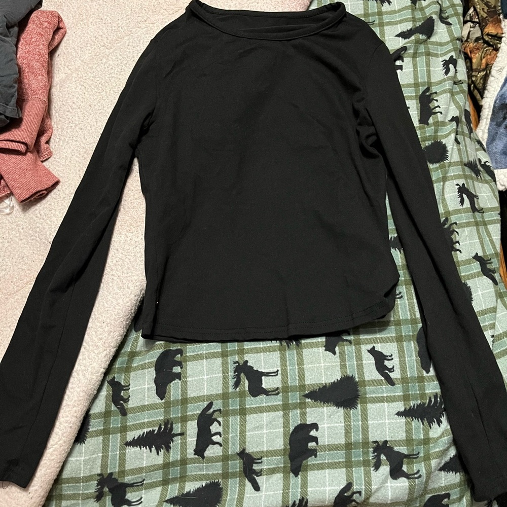 Black Long Sleeve Top - Picture 1 of 2
